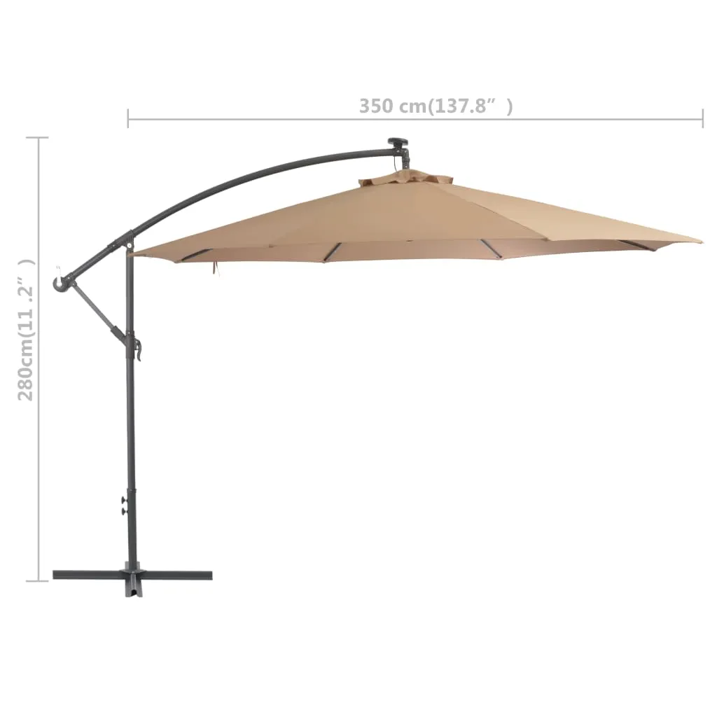 vidaXL Cantilever Umbrella Tilting Parasol Outdoor Umbrella Patio Sunshade