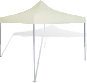 vidaXL Cream Foldable Gazebo Canopy Tent 9.8 X Waterproof Outdoor Shelter for Events Perfect Weddings Parties and Gatherings Traditional Design with Powder Coated Steel Frame Party Pavilion Large