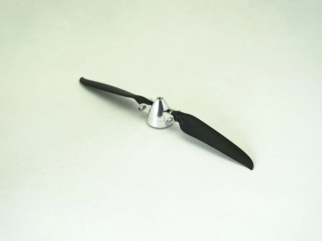 Viloga RC Plane Folding Propeller 9×5 inch w/Spinner Size D28×H27mm, and Motor Shaft Diameter φ3.17 with CNC Aluminum Alloy Spinner (9×5, Shaft Φ3.17)