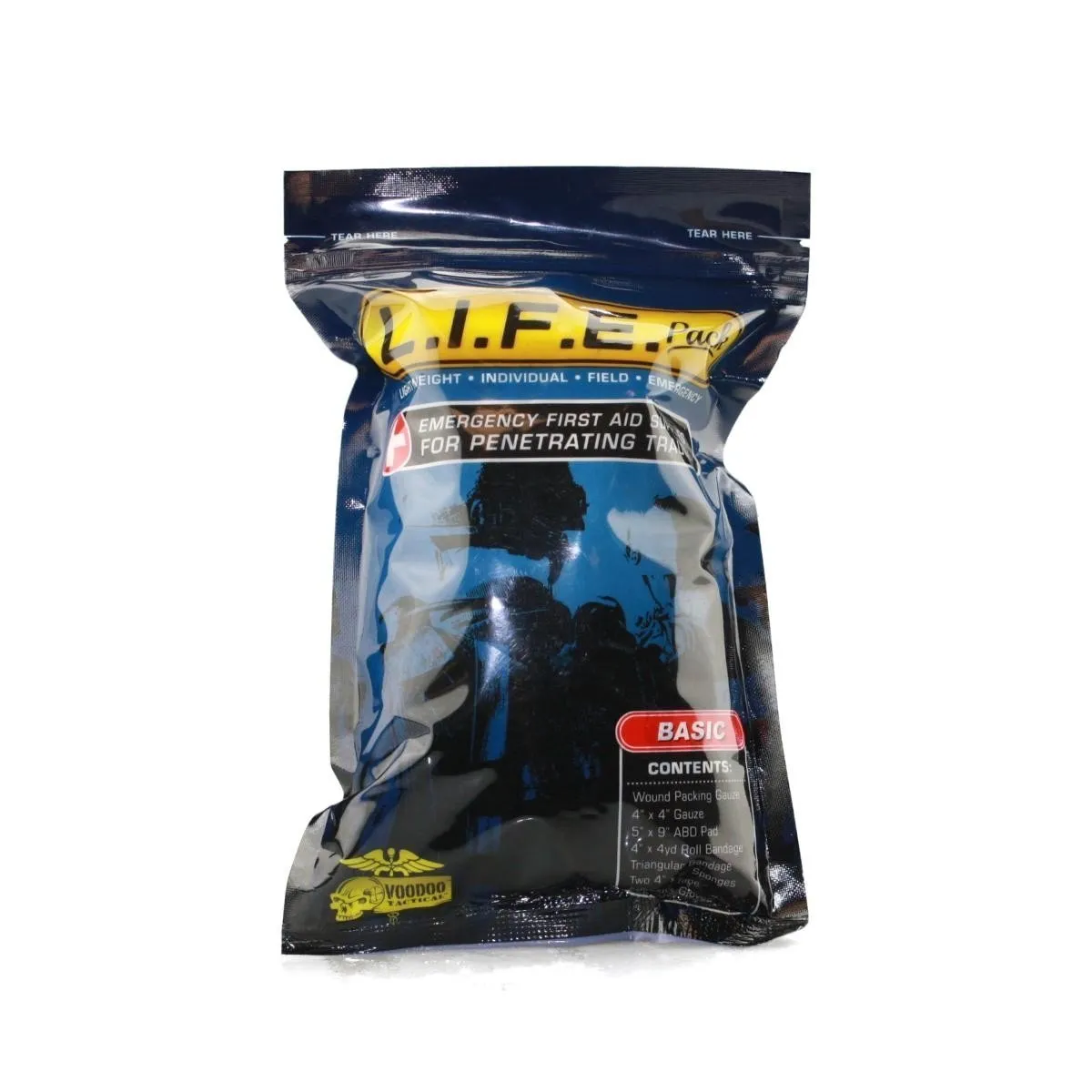 Voodoo Tactical LIFE Pack Basic Trauma First Aid Supplies