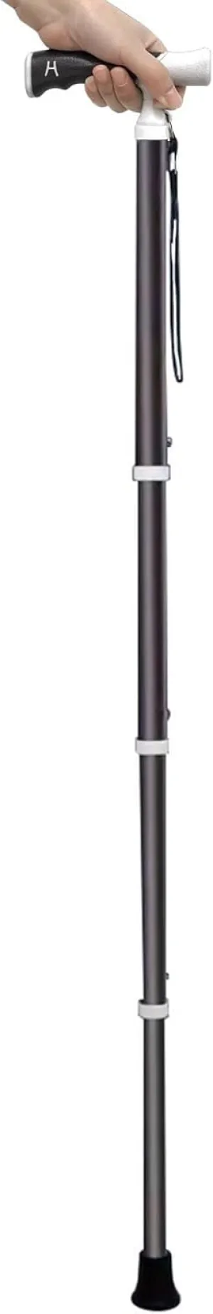 Walking Stick for The Elderly 4-Section Adjustable Trekking Pole Multifunctional Hiking Poles 90° Rotating Crutch Gift Box Packaging(38~105cm)