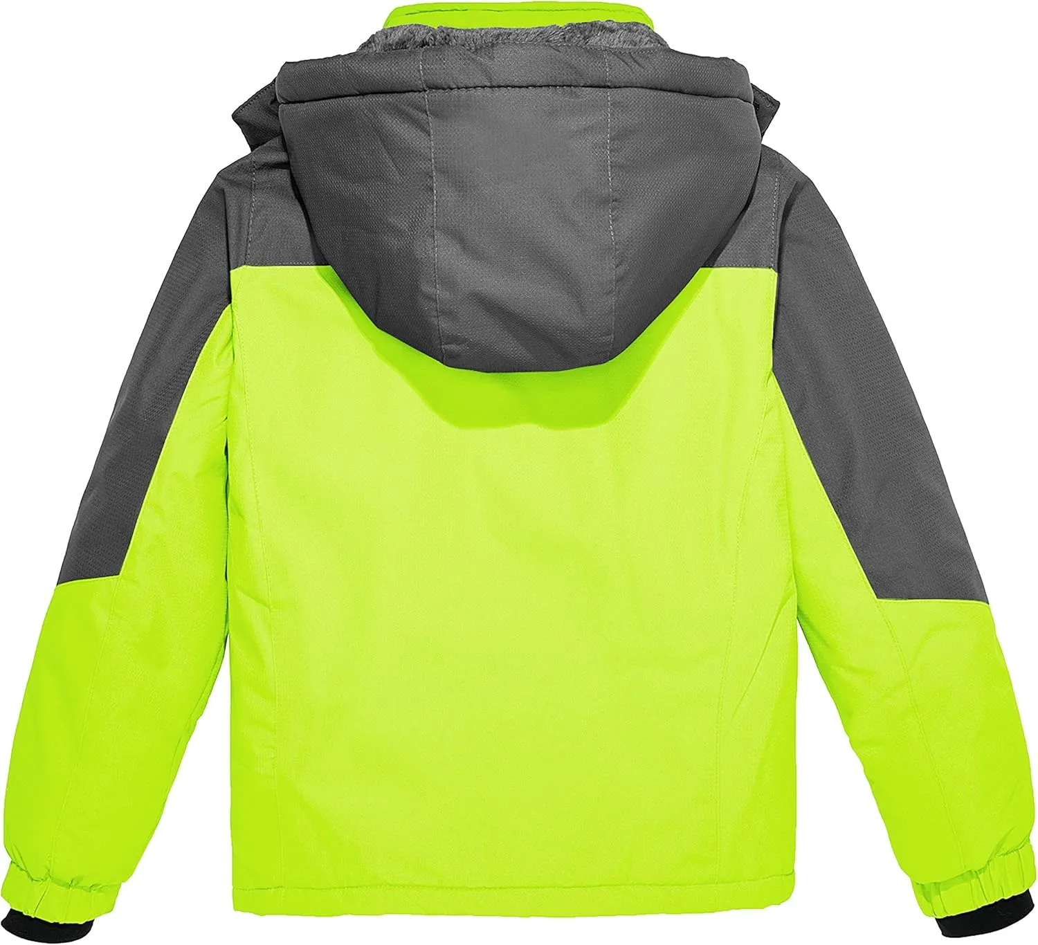 Wantdo Boy's Waterproof Ski Jacket Fleece Snowboarding Jackets Warm Thick Winter Coat Hooded Raincoats
