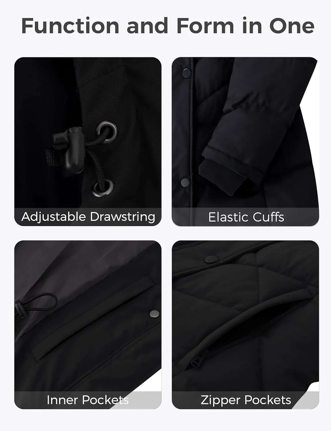 wantdo Women's Winter Jacket Puffy Coat Puffer Jackets Warm Winter Coats