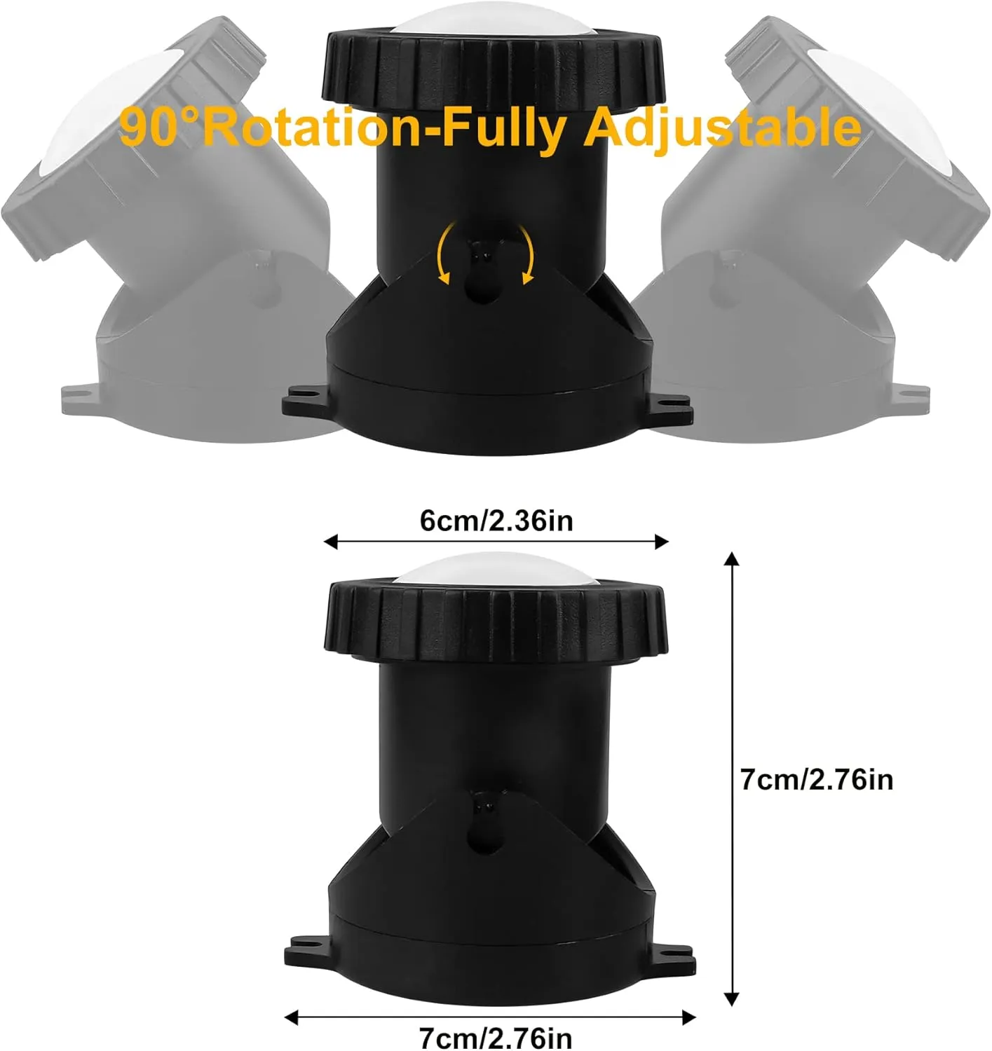 Warm White Pond Lights, Super Bright LED Underwater Submersible Landscape Spotlights, Switch Control IP68 Waterproof Fountain Lights for Fish Aquarium Tank Garden Yard Pool (Set of 3)