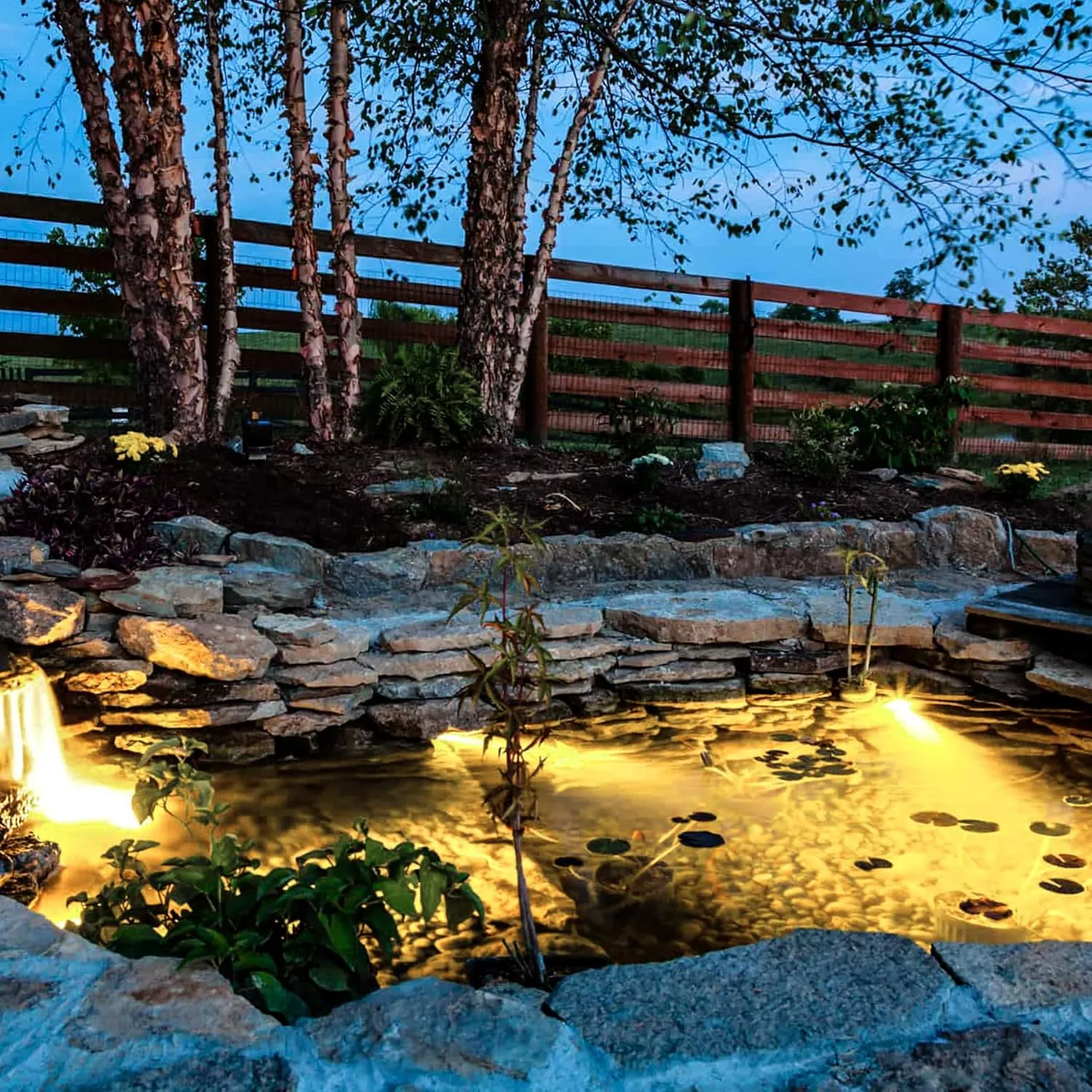 Warm White Pond Lights, Super Bright LED Underwater Submersible Landscape Spotlights, Switch Control IP68 Waterproof Fountain Lights for Fish Aquarium Tank Garden Yard Pool (Set of 3)