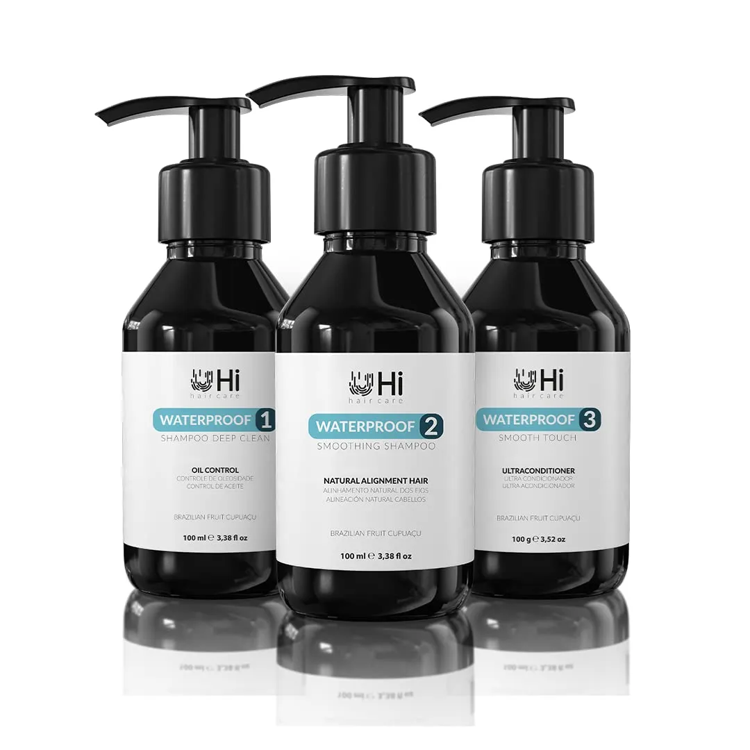 Waterproof Hair Treatment Mini Kit - Intensive Repair & Nourishment - Brazilian Keratin, Anti Frizz - 3 Steps Queratina Brasileña - VEGAN, Cruelty-Free - For All Hair Types