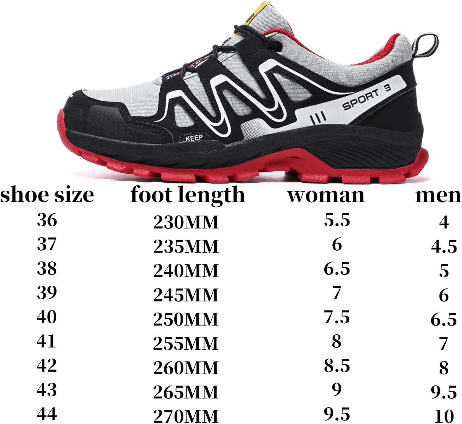 Waterproof Hiking Shoes Women Casual Lace-Up Non-Slip Lightweight Comfortable Running Tennis Fashion Sneakers for Women Walking Trekking Outdoor Shoes
