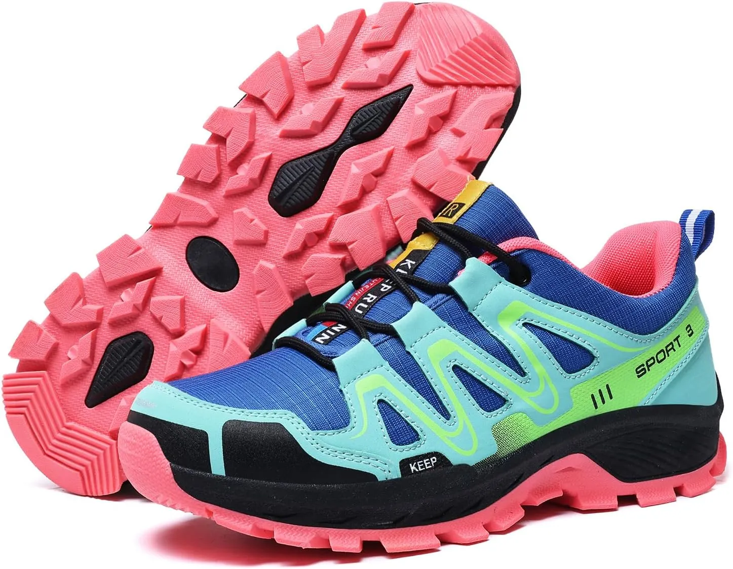 Waterproof Hiking Shoes Women Casual Lace-Up Non-Slip Lightweight Comfortable Running Tennis Fashion Sneakers for Women Walking Trekking Outdoor Shoes