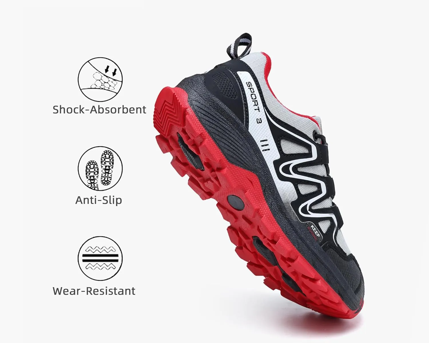 Waterproof Hiking Shoes Women Casual Lace-Up Non-Slip Lightweight Comfortable Running Tennis Fashion Sneakers for Women Walking Trekking Outdoor Shoes