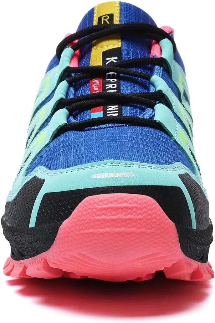 Waterproof Hiking Shoes Women Casual Lace-Up Non-Slip Lightweight Comfortable Running Tennis Fashion Sneakers for Women Walking Trekking Outdoor Shoes
