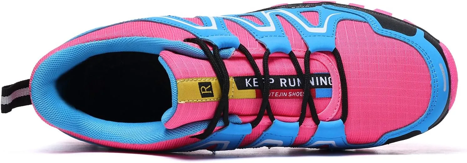 Waterproof Hiking Shoes Women Casual Lace-Up Non-Slip Lightweight Comfortable Running Tennis Fashion Sneakers for Women Walking Trekking Outdoor Shoes