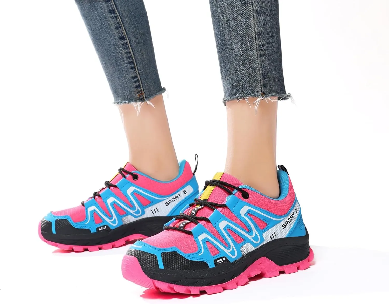Waterproof Hiking Shoes Women Comfortable Lightweight Non-Slip Trekking Boots Fashion Walking Shoes for Women Tennis Outdoor Sneakers
