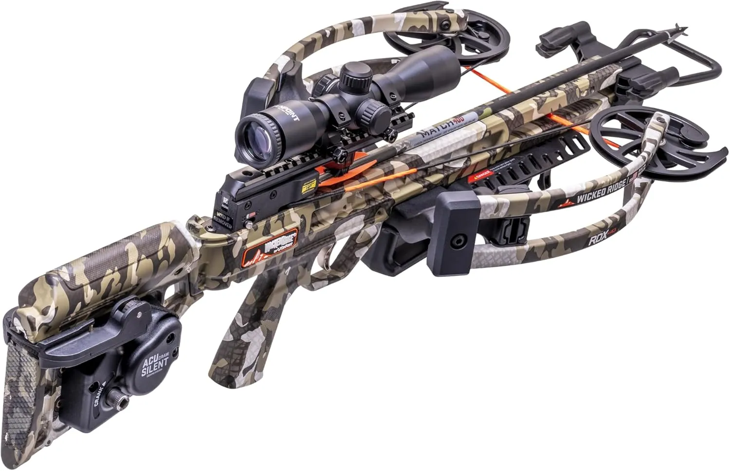 Wicked Ridge by TenPoint RDX 410, Peak XT - 410 FPS - Shorter, Faster & Includes Silent Cocking - with ACUdraw Silent, Pro-View 400 Scope & Three Match 400 Carbon Arrows