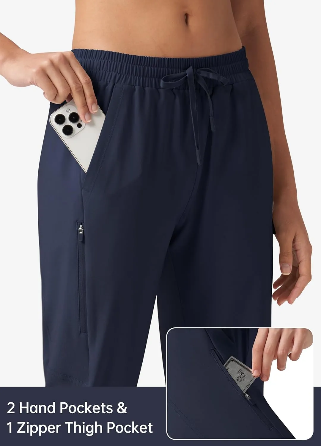Willit Womens 15" Long Shorts Below Knee Length Capri Hiking Cargo Lightweight Quick Dry Water Resistant Zipper Pocket