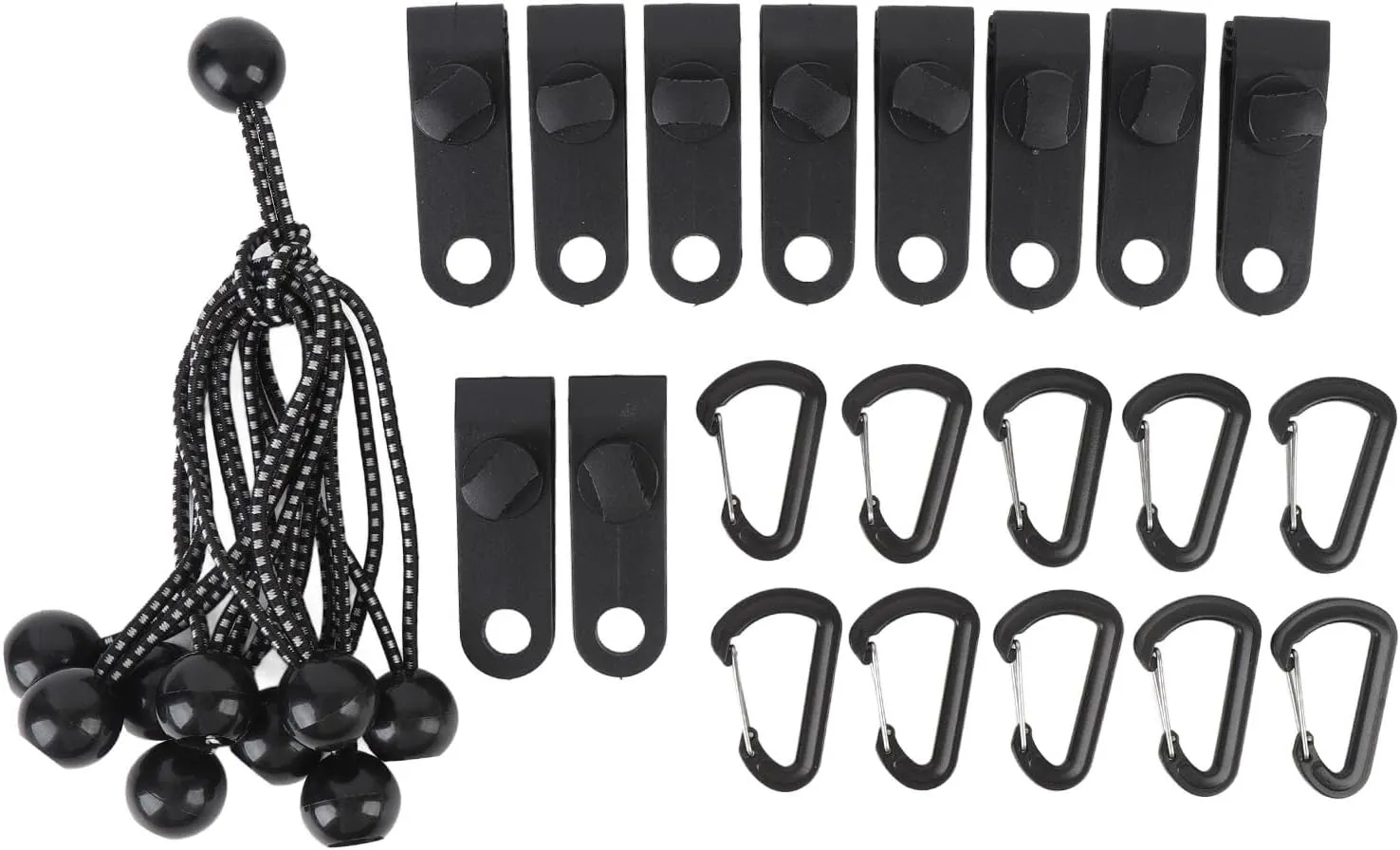 Windproof Tent Clips, 10 Pcs Canopy Clips with Elastic Rope and Plastic Buckle, High Strength Nylon Material,for Outdoor Tents, Canopies, Camping, Hiking, and Road Trips
