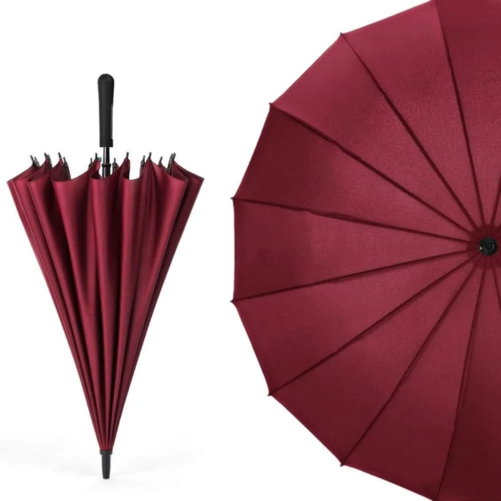 Windproof Vented Sun&Rain Travel Umbrella with Double Canopy - Windproof, Reinforced Canopy, Ergonomic Handle (Multiple Colors Available) (Color : I)