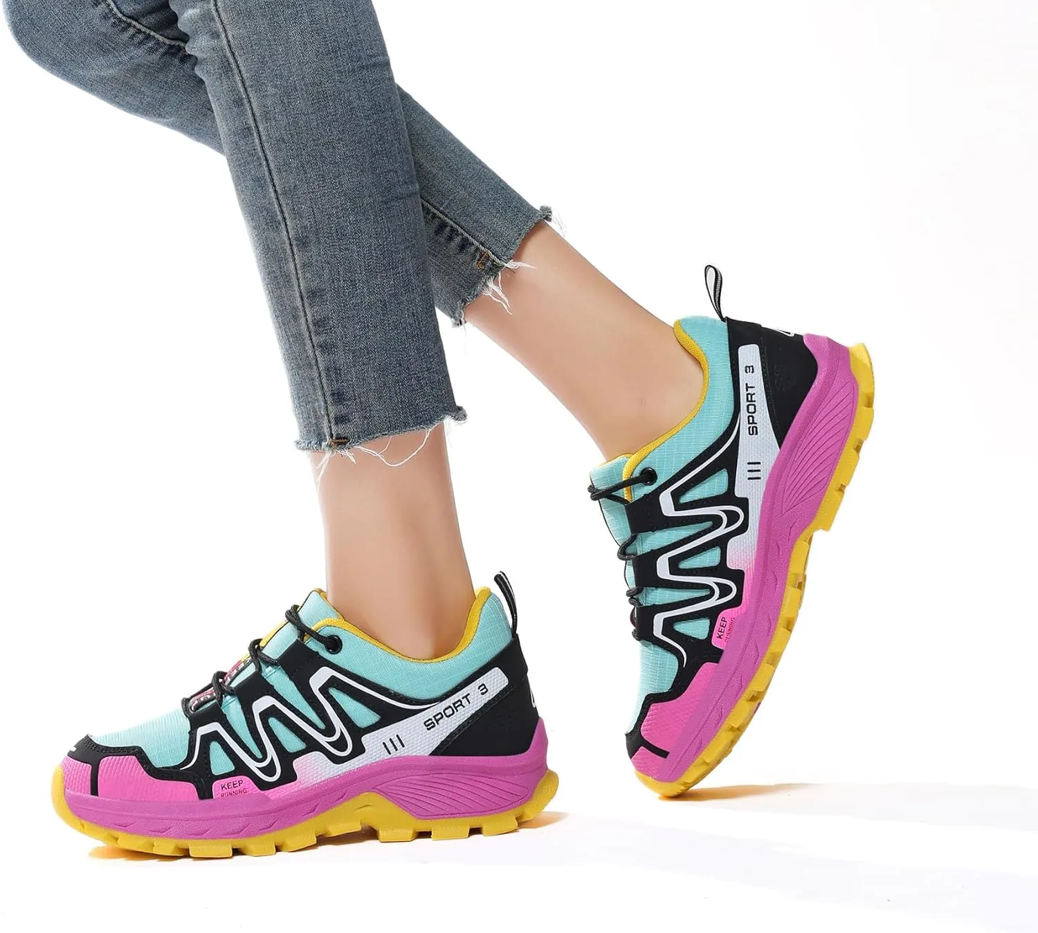 Women Fashion Sneakers Colorful Walking Leather Casual Shoes Lace-Up Non-Slip Lightweight Breathable Comfortable Running Tennis Platform Shoes for Women
