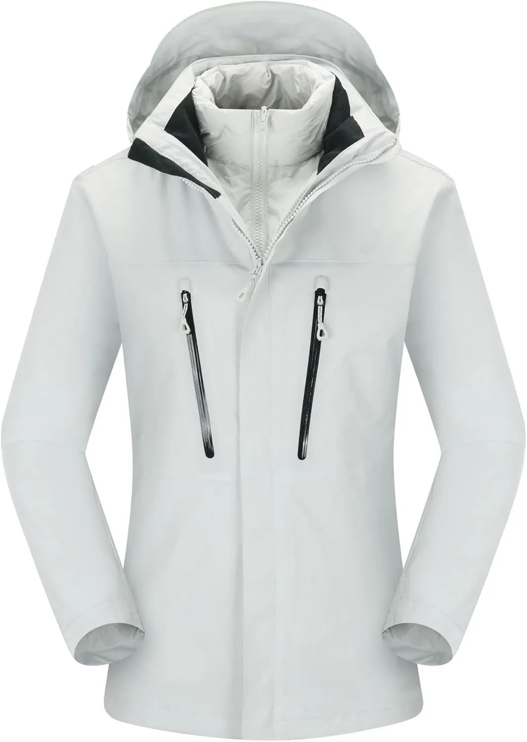 Women's 3-in-1 Waterproof Jacket Ski Jacket Winter Warm Waterproof Jacket
