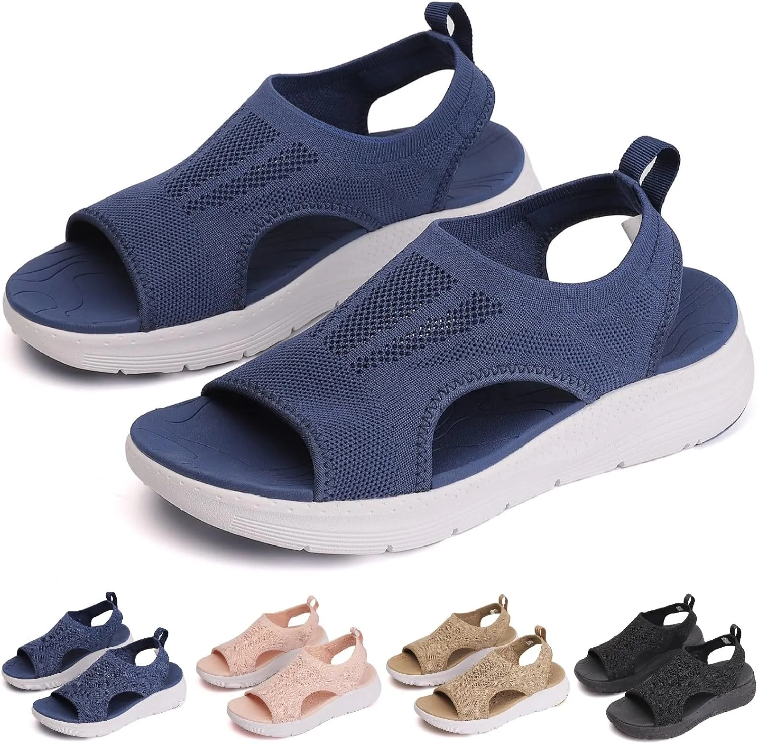 Women's Breathable Orthopedic Sandals Comfortable Walking Tennis Shoes Arch Support Wide Fit Plantar Fasciitis Sport Athletic Hiking Outdoor Active Summer Dressy Soft Mat Diabetic Sandals
