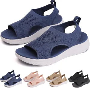 Women's Breathable Orthopedic Sandals Comfortable Walking Tennis Shoes Arch Support Wide Fit Plantar Fasciitis Sport Athletic Hiking Outdoor Active Summer Dressy Soft Mat Diabetic Sandals