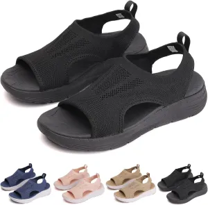 Women's Breathable Orthopedic Sandals Comfortable Walking Tennis Shoes Arch Support Wide Fit Plantar Fasciitis Sport Athletic Hiking Outdoor Active Summer Dressy Soft Mat Diabetic Sandals