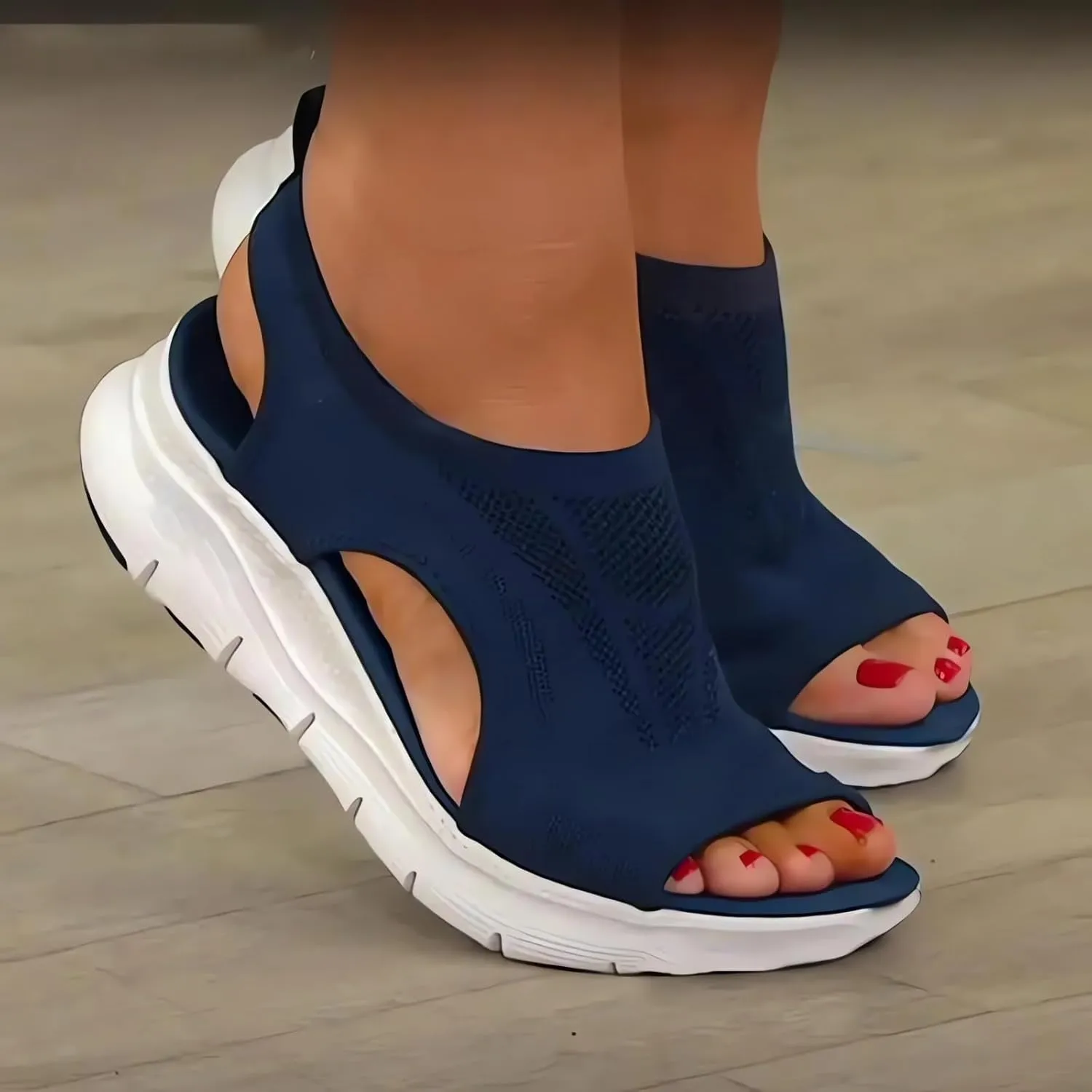 Women's Breathable Orthopedic Sandals Comfortable Walking Tennis Shoes Arch Support Wide Fit Plantar Fasciitis Sport Athletic Hiking Outdoor Active Summer Dressy Soft Mat Diabetic Sandals