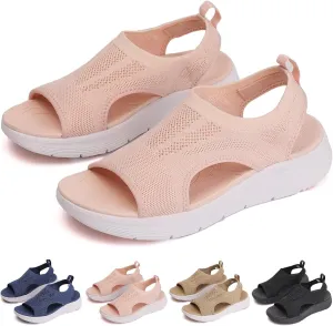 Women's Breathable Orthopedic Sandals Comfortable Walking Tennis Shoes Arch Support Wide Fit Plantar Fasciitis Sport Athletic Hiking Outdoor Active Summer Dressy Soft Mat Diabetic Sandals