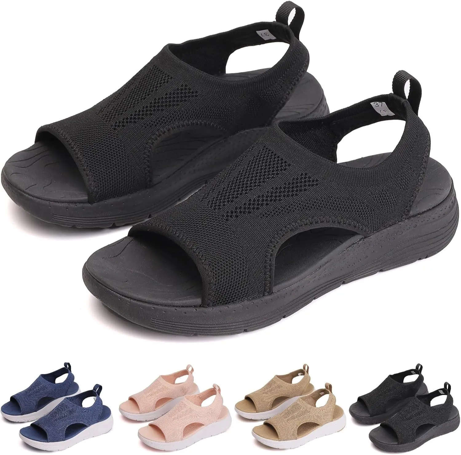 Women's Breathable Orthopedic Sandals Comfortable Walking Tennis Shoes Arch Support Wide Fit Plantar Fasciitis Sport Athletic Hiking Outdoor Active Summer Dressy Soft Mat Diabetic Sandals