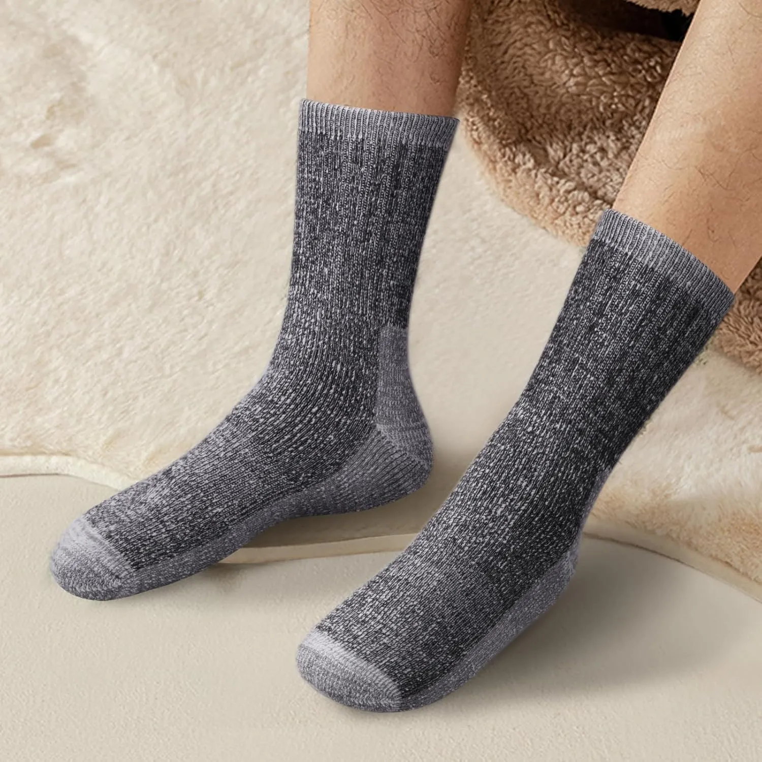 Women's Cozy Wool Cushioned Outdoor Hiking Socks Thick Warm Thermal Winter Socks for Women