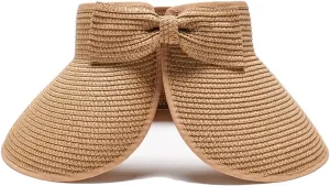 Womens Outdoor Beach Sun Hat Wide-Brim Summer Straw Hat