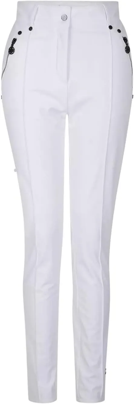Womens/Ladies Julian Macdonald Regimented Ski Trousers (4 US) (White)