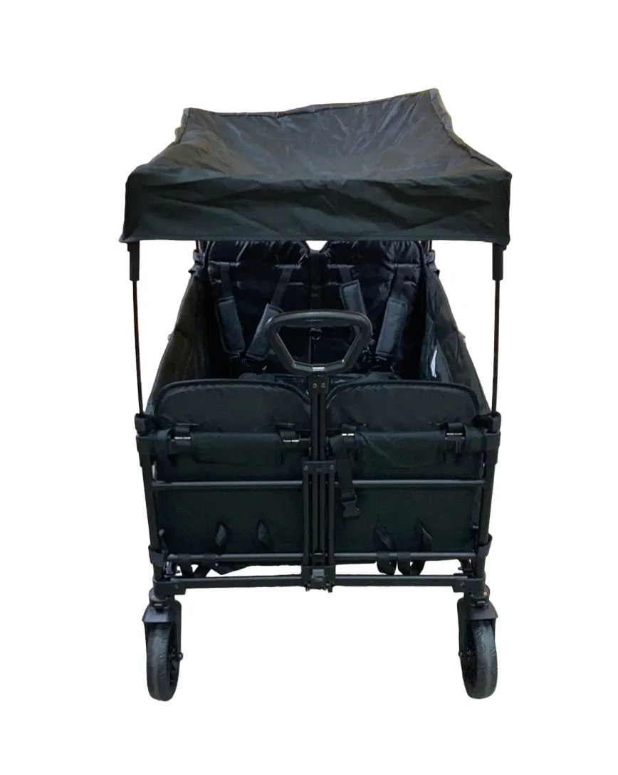 Wonderfold X4 Push & Pull Quad Stroller, Black, 2023