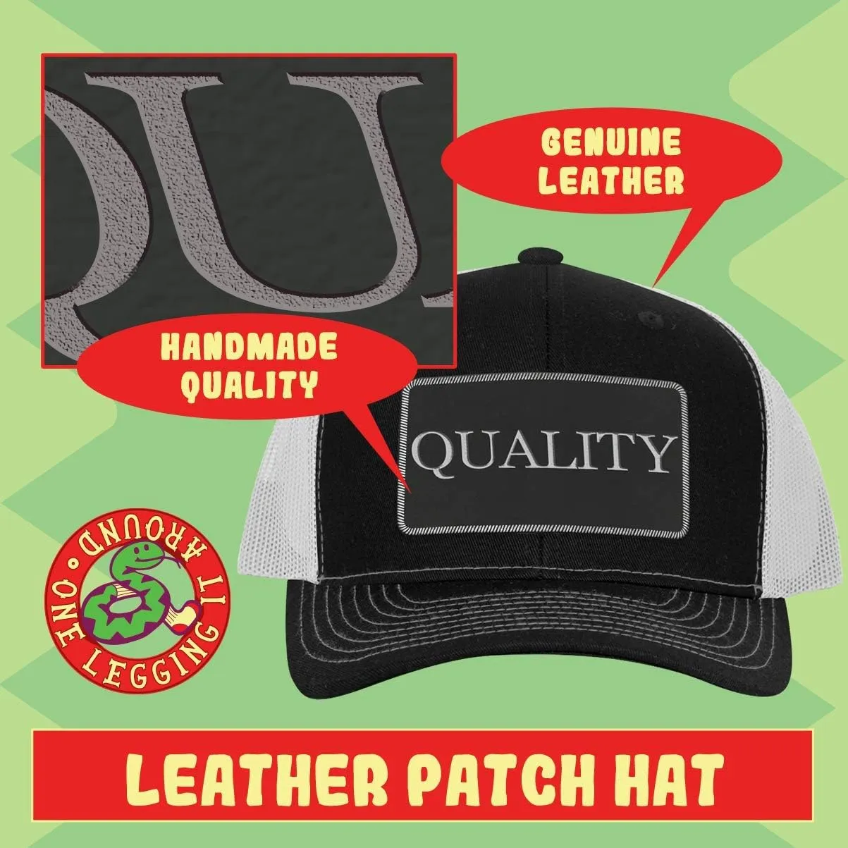 World's Okayest Switch Repairer - Leather Black Patch Engraved Trucker Hat