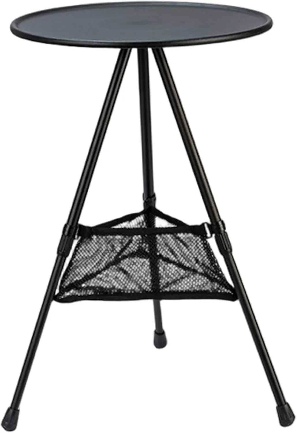 Yeory Portable Camping Table, 14.5" Round Adjustable Height Camping Table with Storage Mesh, Lightweight Aluminum Folding Desk with Carry Case for Travel, with Storage