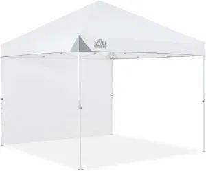 YOLI FORTRUSS EasyLift 10’x10’ Pop Up Instant Canopy with Reinforced Y-Truss Frame, 99% UV Protection, Water Resistant & Fire-Retardant Top, 4 Height Settings with Sidewall and Wheeled Carry Bag