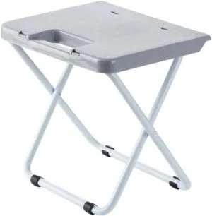 Yosogo Portable Folding Stool, 10” Lightweight Compact Collapsible Chair, Heavy Duty PP, Steel Frame Legs, 250lbs Capacity, Outdoor Travel, Beach, Fishing, BBQ, Camping, Hiking, Picnic, 1 Pack Gray