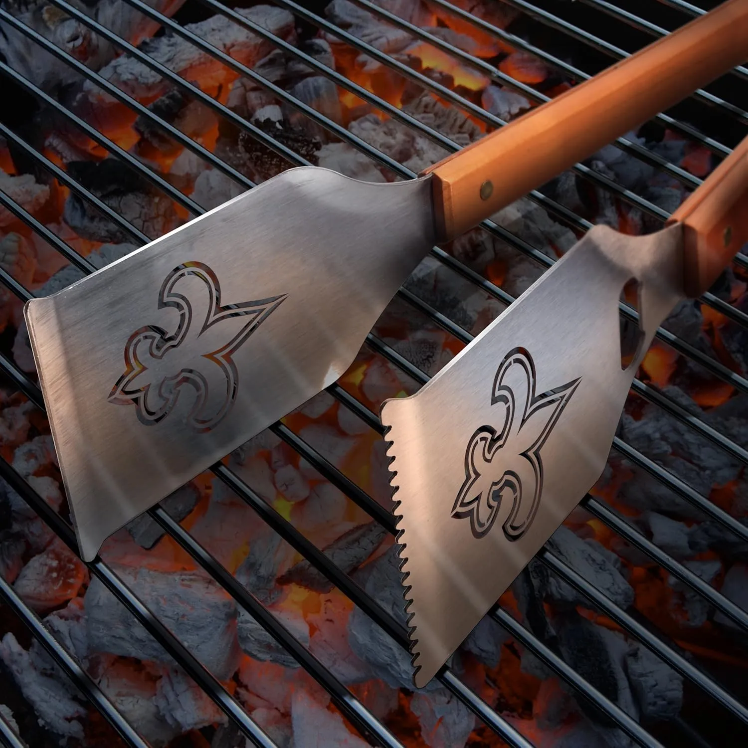 YouTheFan NFL Grill-A-Tongs: 18'' Stainless Steel Laser Cut Logo BBQ Tongs