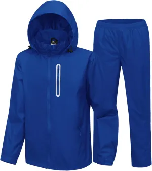 ZITY Rain Suit for Men Women Unisex Waterproof Golf Rain Gear Lightweight Breathable Mesh Waterpoof Zipper Pockets