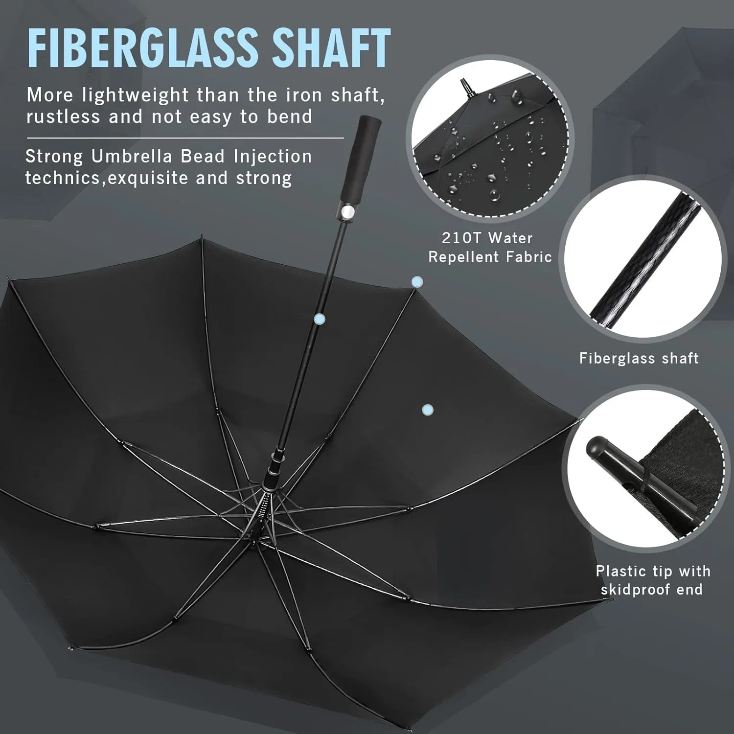 ZOMAKE Automatic Open Extra Large Golf Umbrella 51/54/62/68 Inch, Double Canopy Vented Windproof Oversize Stick Umbrellas for Rain