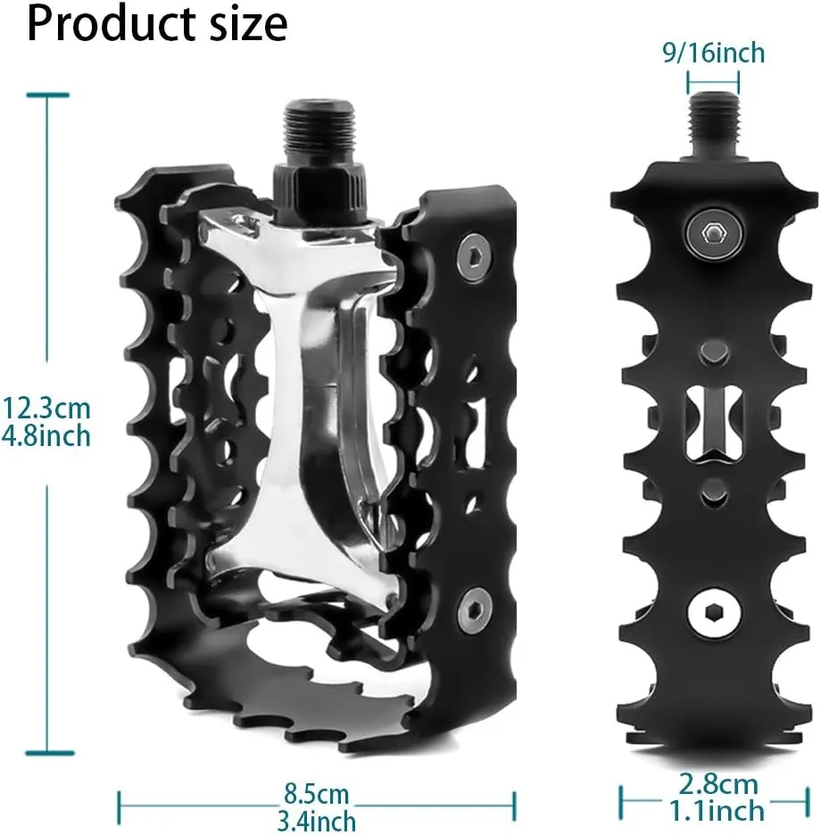 ZTZ MTB Pedals Mountain Bike Pedals 9/16 Sealed Bearing,Aluminum Antiskid Durable Bicycle,Bike Platform Pedals Lightweight for BMX MTB