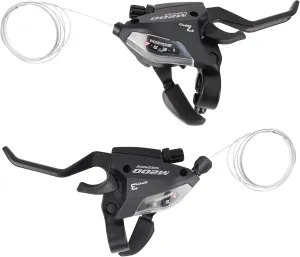 ZUKKA Bicycle Shifter 21 Speed Bicycle Bicycle Brake Levers 3 x 7 Speed with Gear Indicator and V Brake Cable Left Right Brake Lever Shifter Set for Mountain Bike, Road Bike